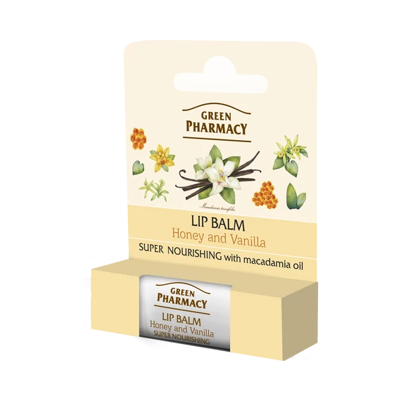 GREEN PHARMACY szuper tápláló ajakír méz és vanília 4,8 gr