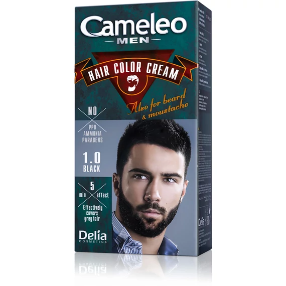 CAMELEO MEN FÉRFI HAJ, BAJUSZ ÉS SZAKÁLL SZÍNEZŐ 1.0 FEKETE
