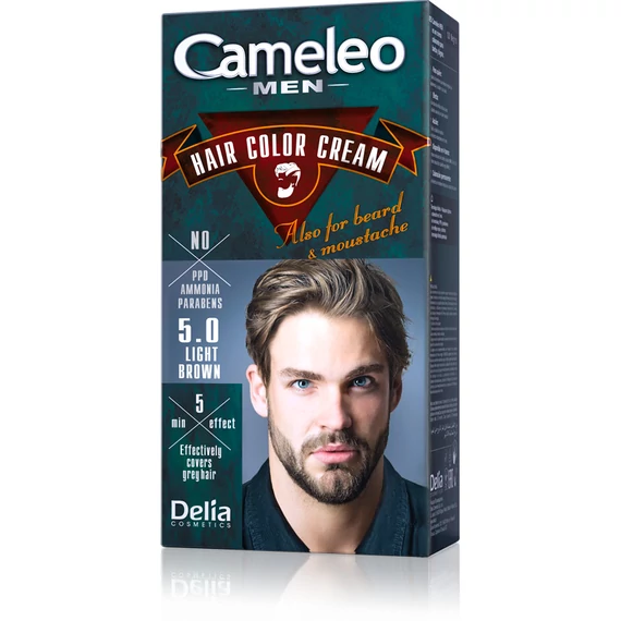 CAMELEO MEN FÉRFI HAJ, BAJUSZ ÉS SZAKÁLL SZÍNEZŐ 5.0 VILÁGOS BARNA