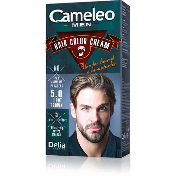 CAMELEO MEN FÉRFI HAJ, BAJUSZ ÉS SZAKÁLL SZÍNEZŐ 5.0 VILÁGOS BARNA