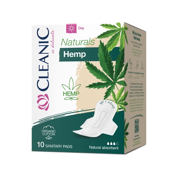 Cleanic Hemp and Cotton egészségügyi betét-nappali 10 db