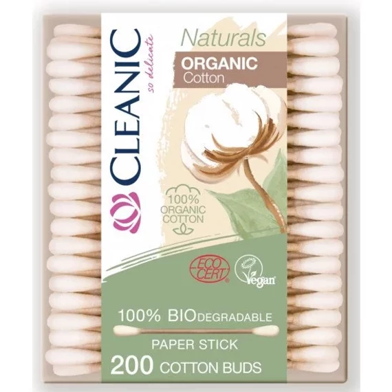 Cleanic Naturals Organic 100% pamut fültisztító 200 db