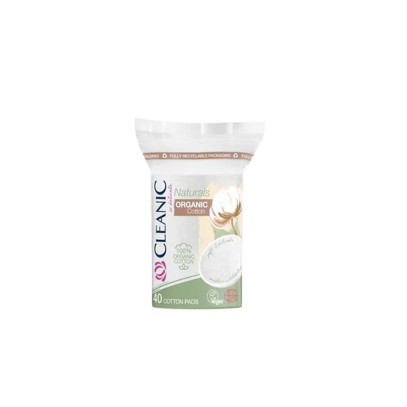 Cleanic Naturals Organic 100% pamut vattakorong 40 db