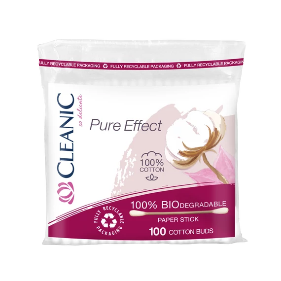 Cleanic PURE EFFECT fültisztító 100db ut. - biológiailag lebomló