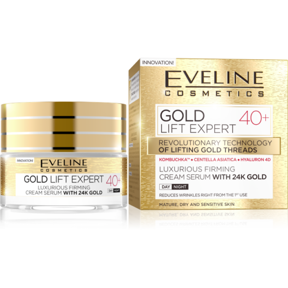 EVELINE GOLD LIFT EXPERT 40+ Luxus feszesítő nappali-éjszakai arckrém-szérum 50 ml
