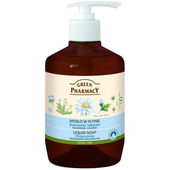 GREEN PHARMACY Gyógynövényes folyékony szappan kamilla kivonattal 465 ml