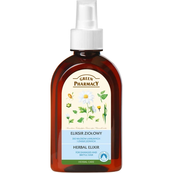 GREEN PHARMACY Gyógynövényes hajelixír erősen igénybevett, töredezett hajra 250 ml