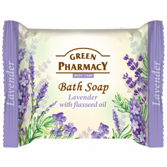 GREEN PHARMACY Gyógynövényes szappan levendula és lenmagolaj tartalommal 100 gr