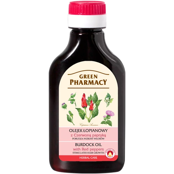 GREEN PHARMACY Hajnövekedés serkentő bojtorján olaj piros paprika kivonattal 100 ml