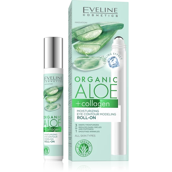 EVELINE ORGANIC ALOE+COLLAGEN hidratáló szmkörnyékápoló roll-on 15 ML