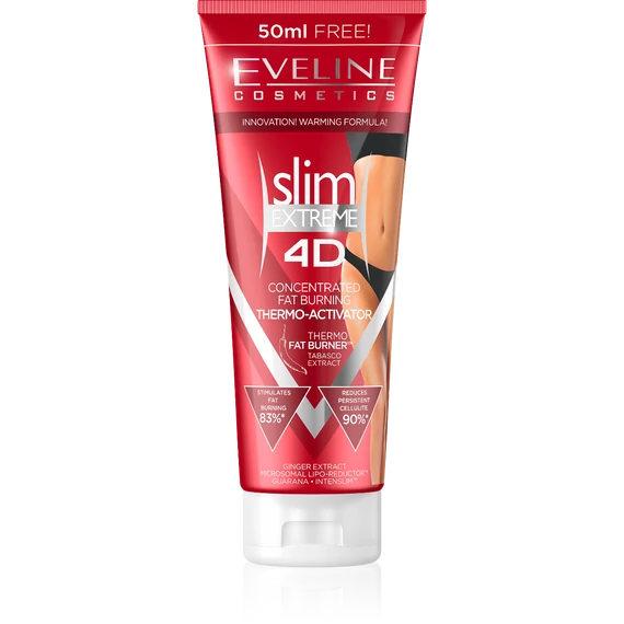 EVELINE SLIM EXTREME 4D Termoaktív karcsúsító anticellulit szérum 250ml