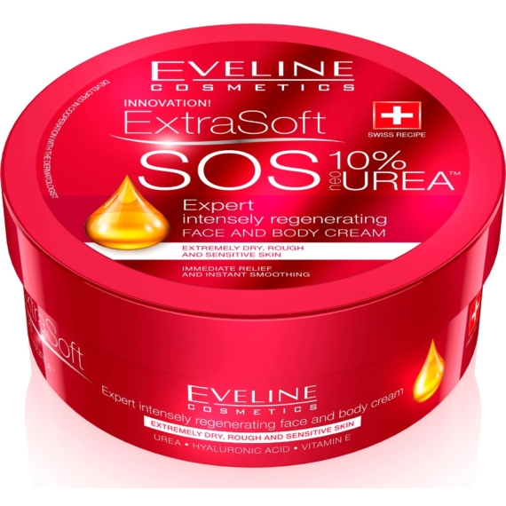 EVELINE EXTRA SOFT SOS 10% UREA arc és testkrém 175 ml