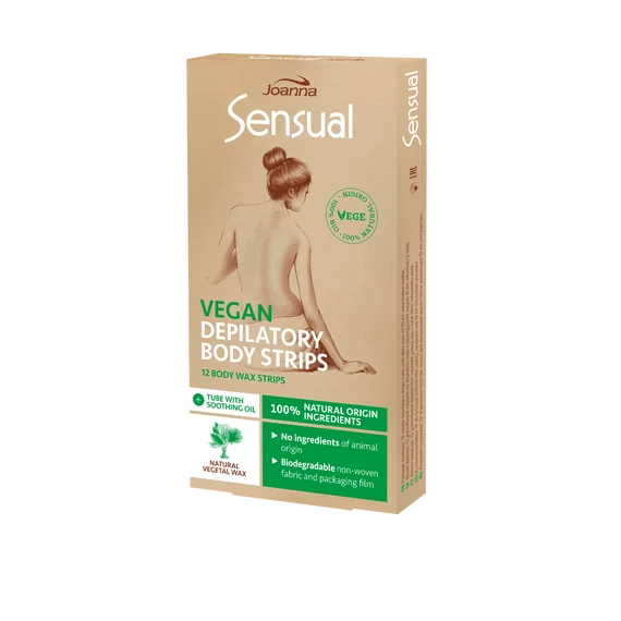 Joanna Sensual Vegán szőrtelenítő szalagok  a test szőrtelenítéséhez - 6*2
