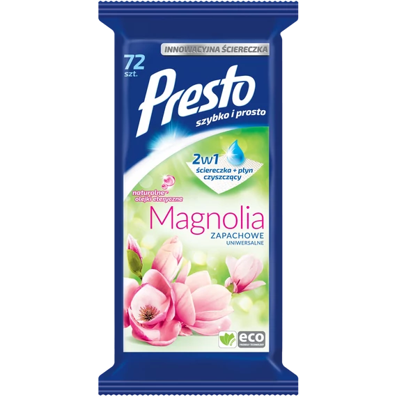 Presto univerzális törlőkendő magnólia illattal 72 db