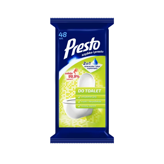 Presto toalett fertőtlenítő kendő 48 db